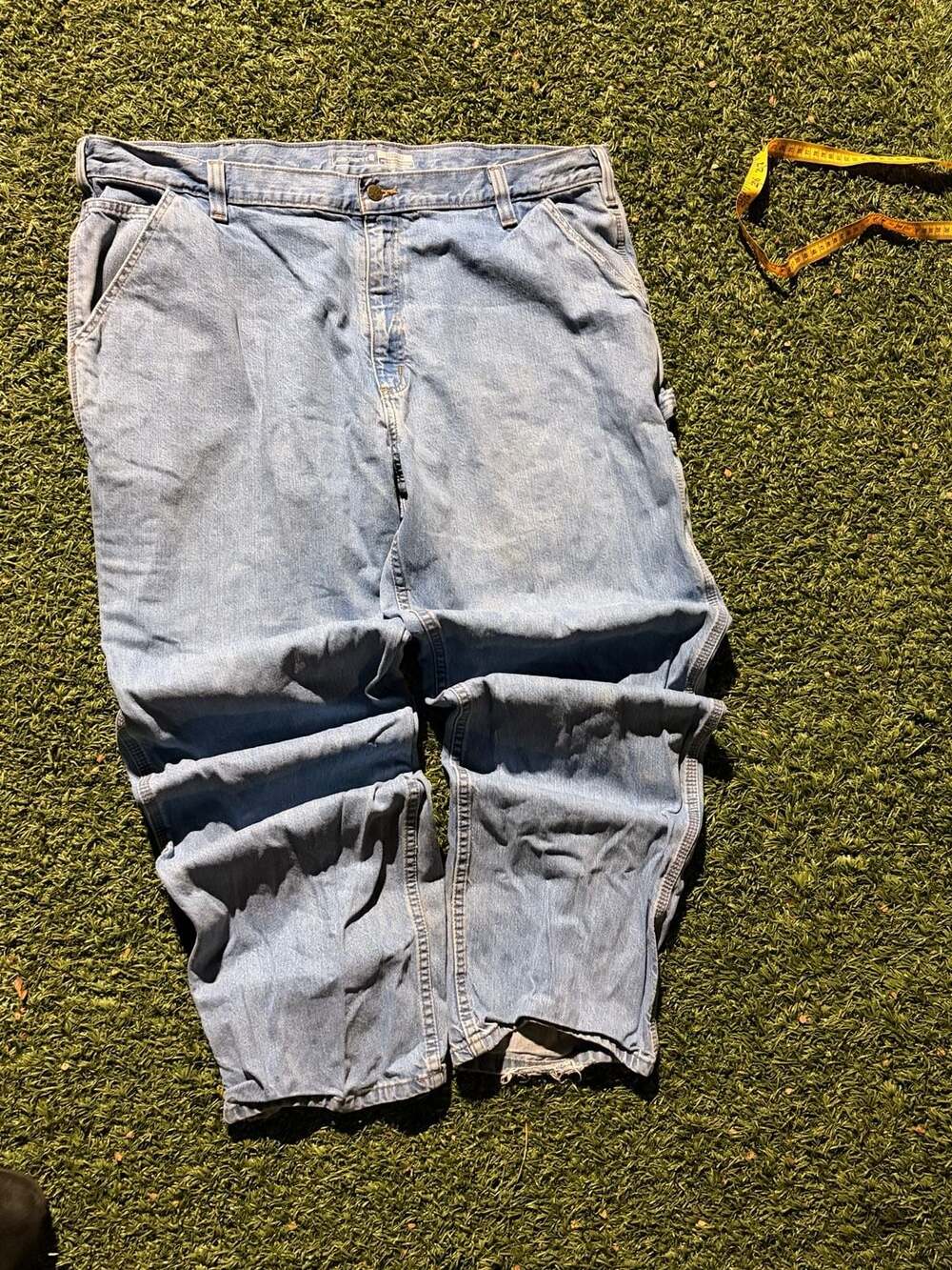Carhartt Loose Fit Carpenter Denim Jeans Blue Men's 42x32